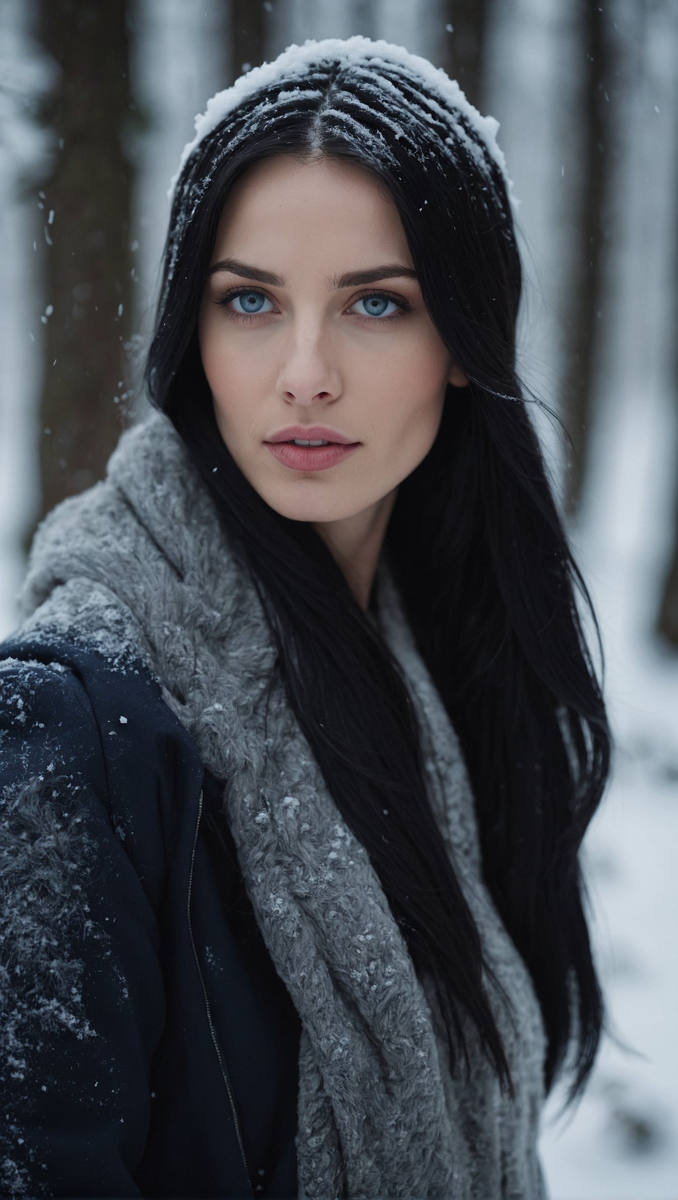 Winter's Ethereal Whisper iPhone Wallpaper