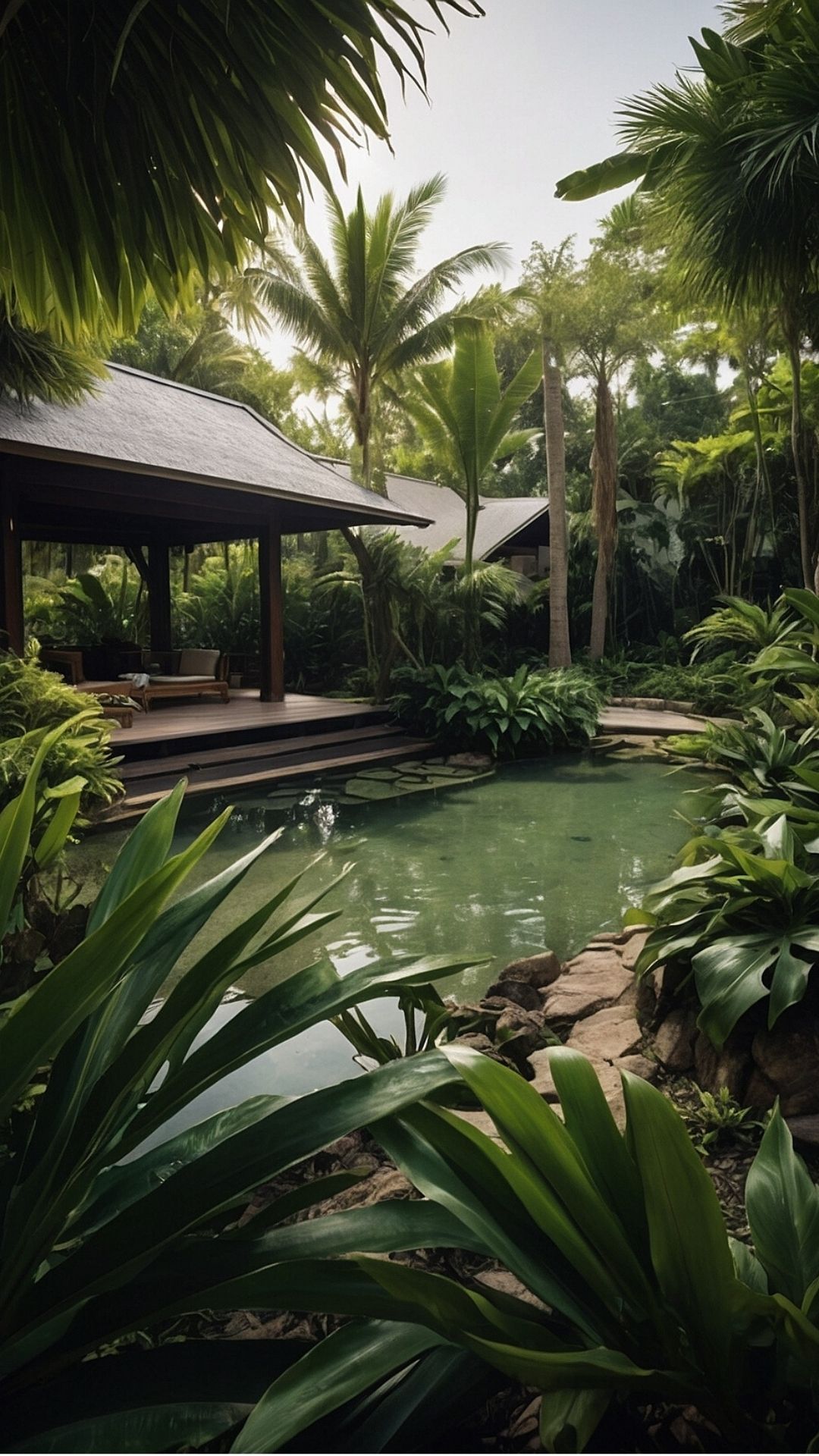 Zen Retreat: Tranquil Poolside Gazebo