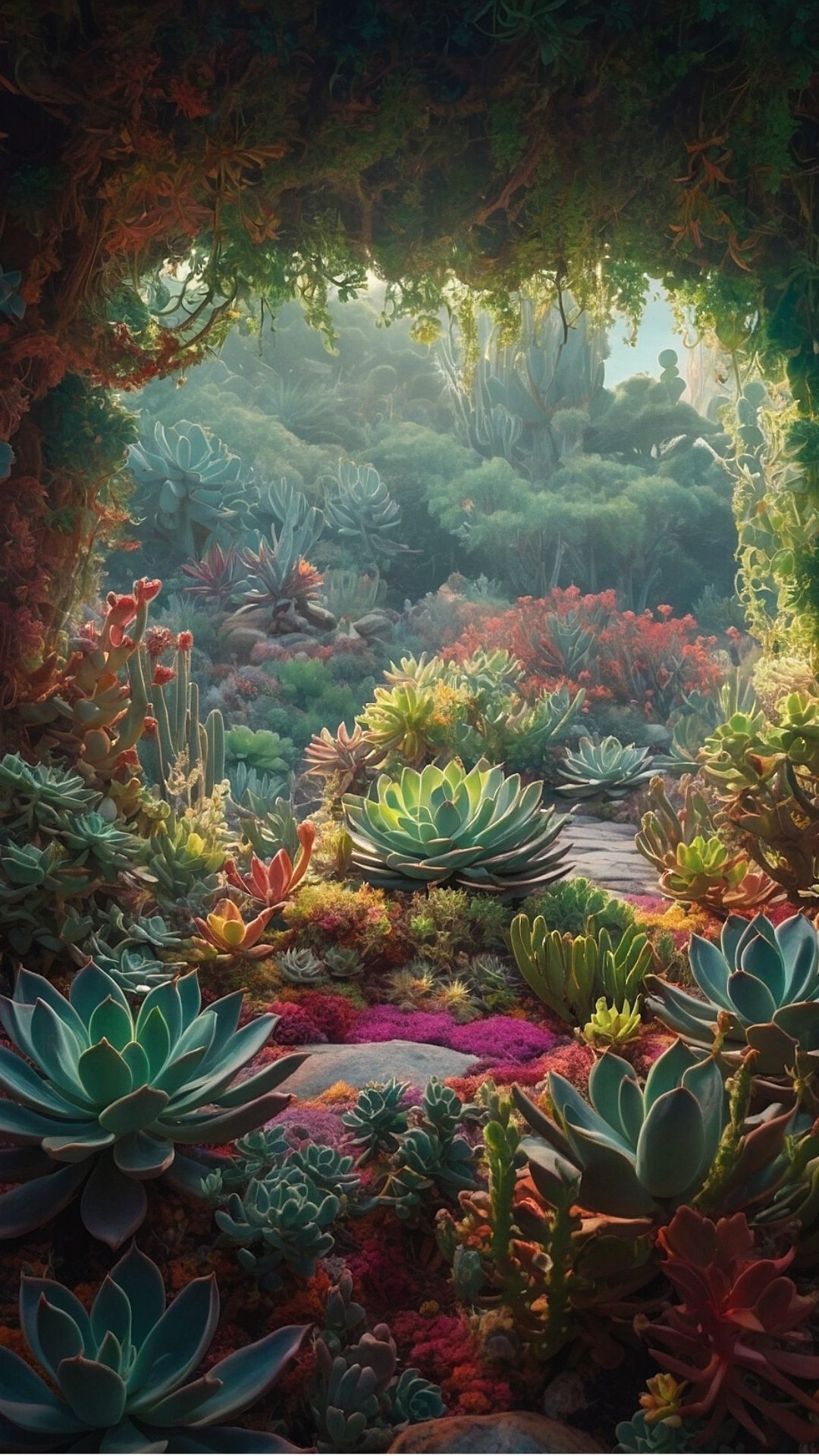 Enchanted Succulent Forest: A Mystical Garden Escape