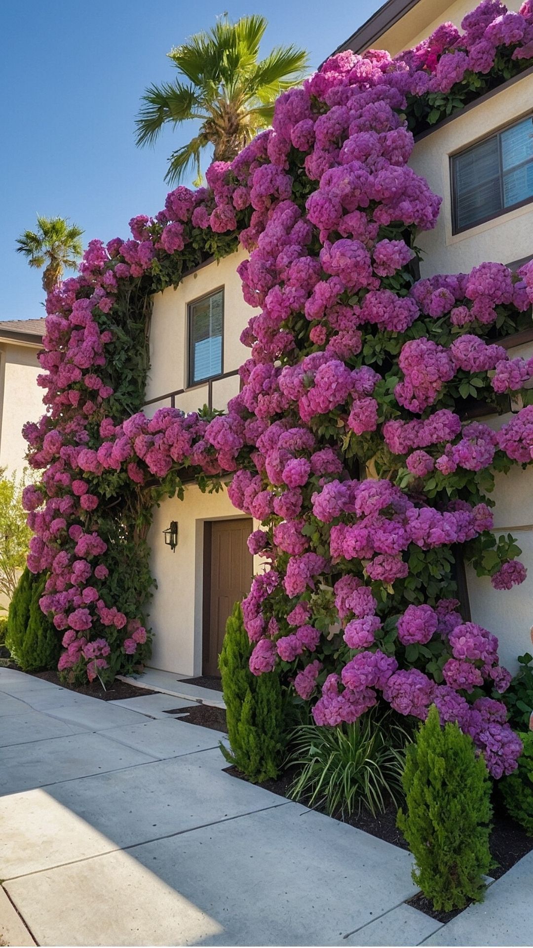 Tiered Blossom Terrace: Suburban Garden with a Touch of Pink