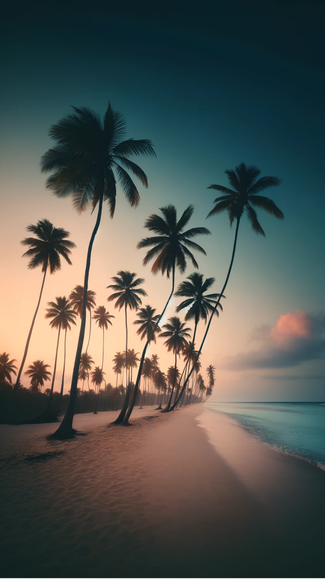 Lush Serenity: Idyllic Tropical Beach Scene