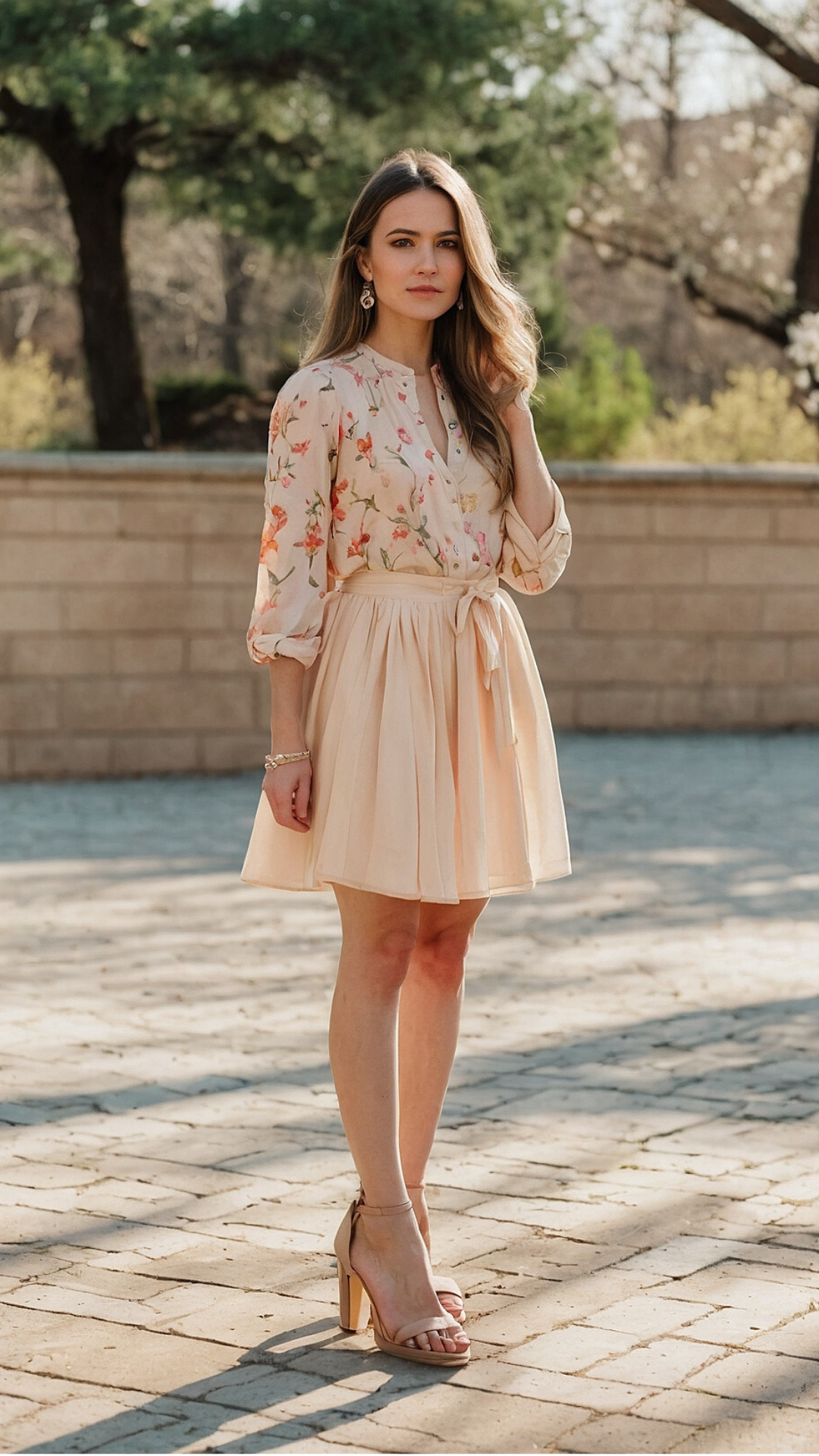 Breezy Blossom Blouse and Skirt