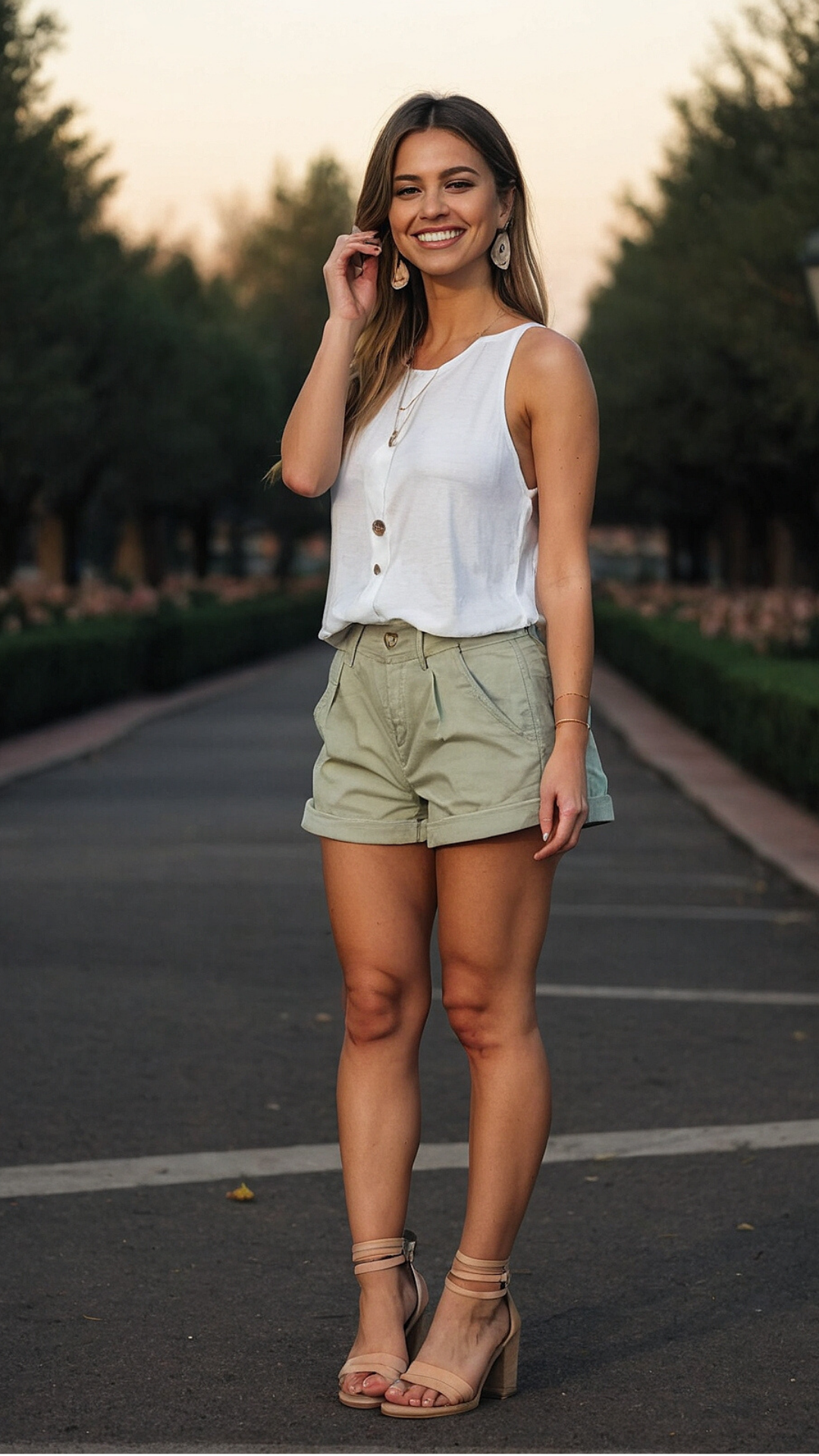 Olive Shorts Serenity Look