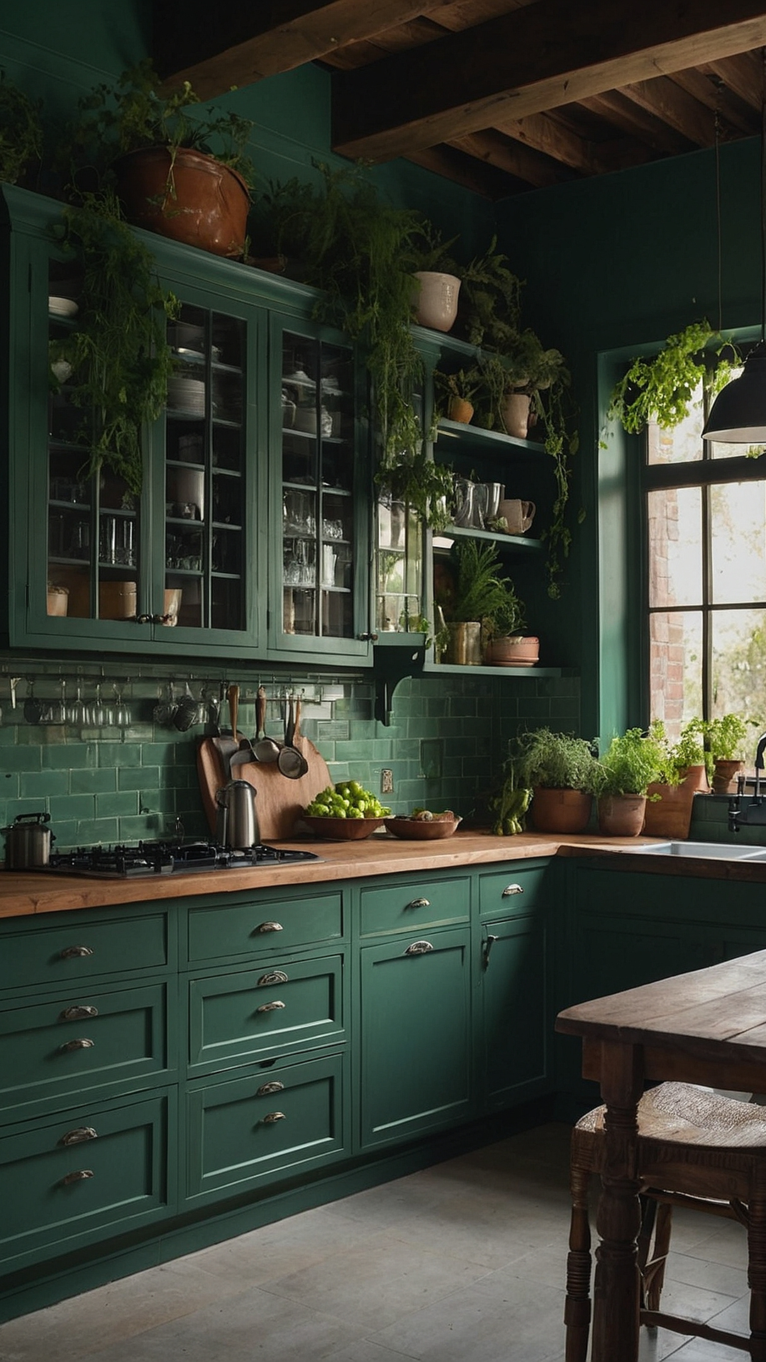 Tranquil Green Oasis: Kitchen Edition