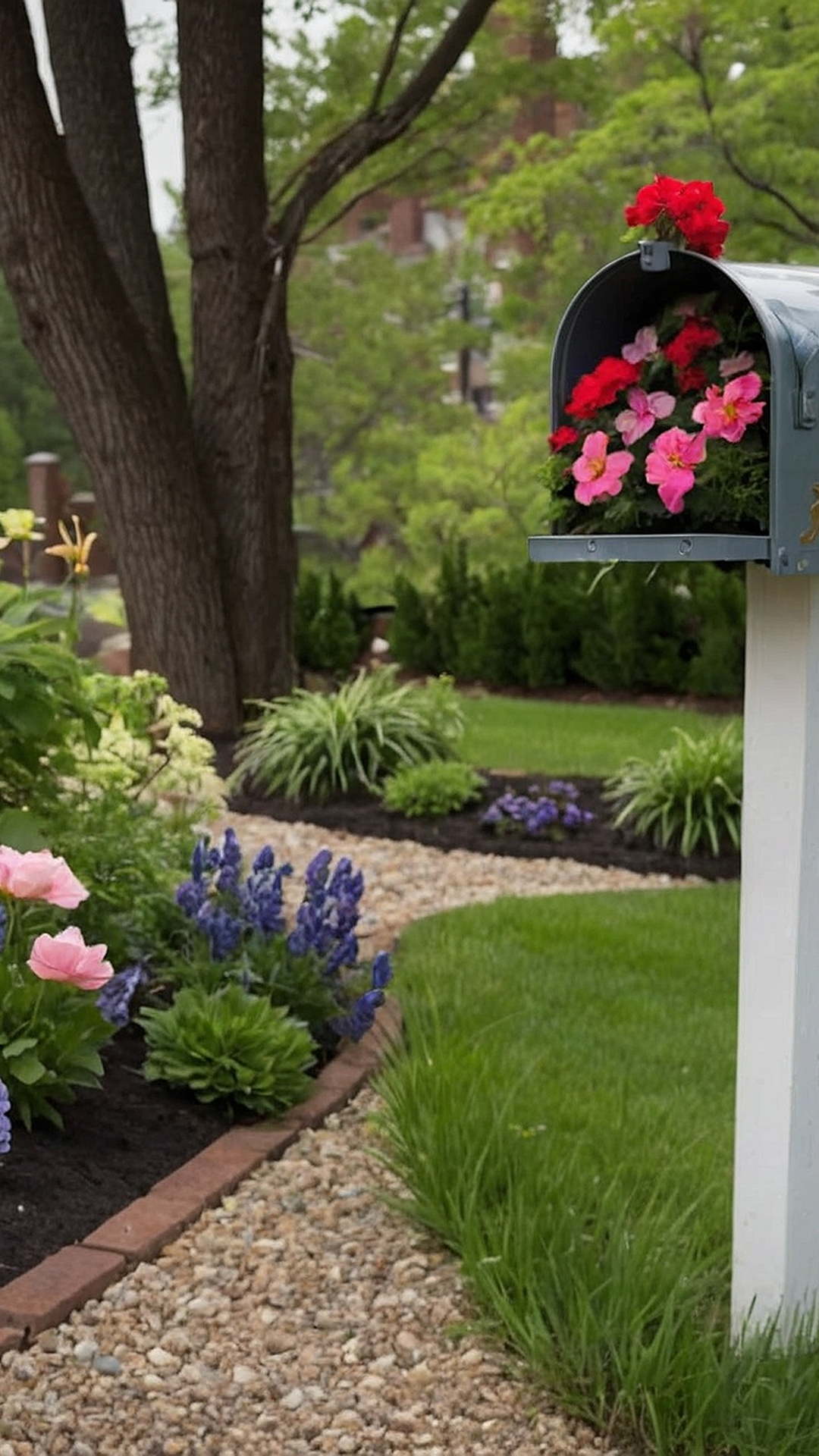 Mailbox Magic: Stunning Flower Bed Displays