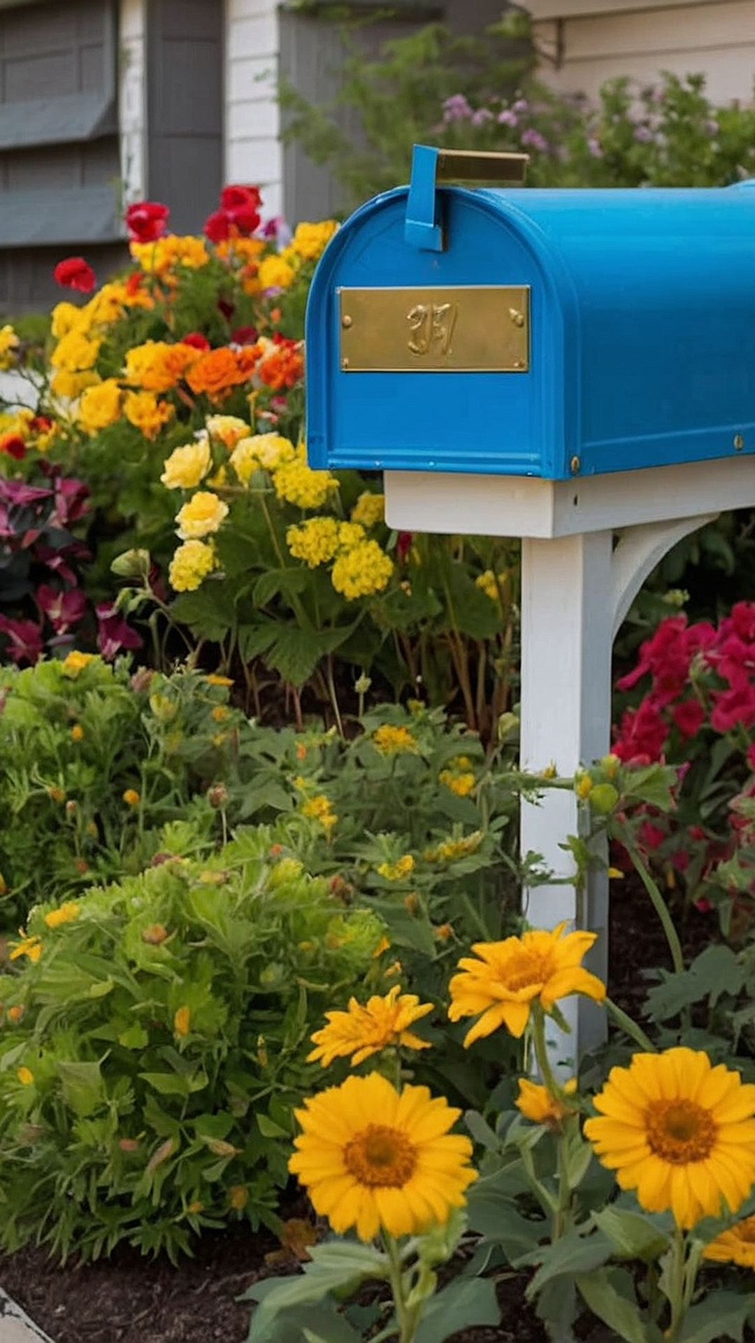 Spring Serenade: Mailbox Flower Bed Harmony