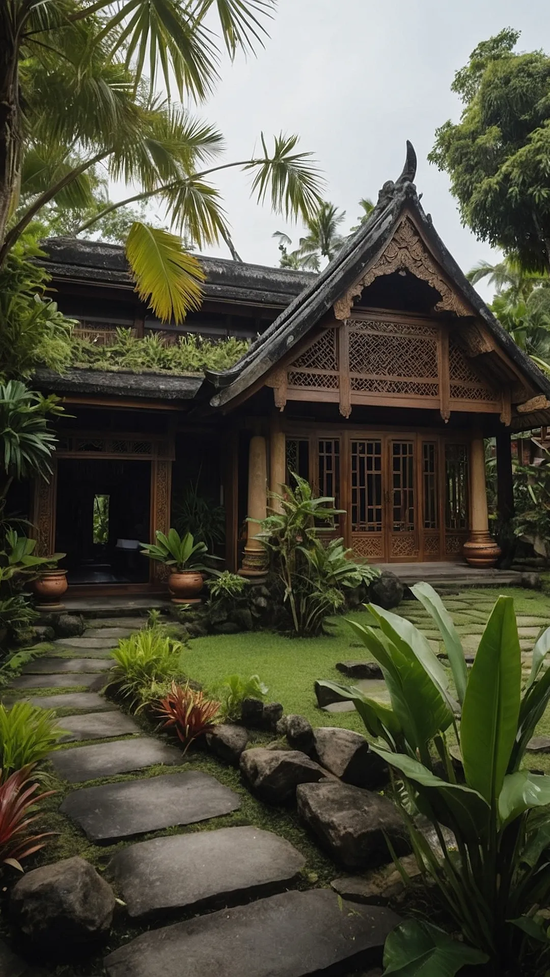 Serenity in Bloom: Balinese Garden Imagery
