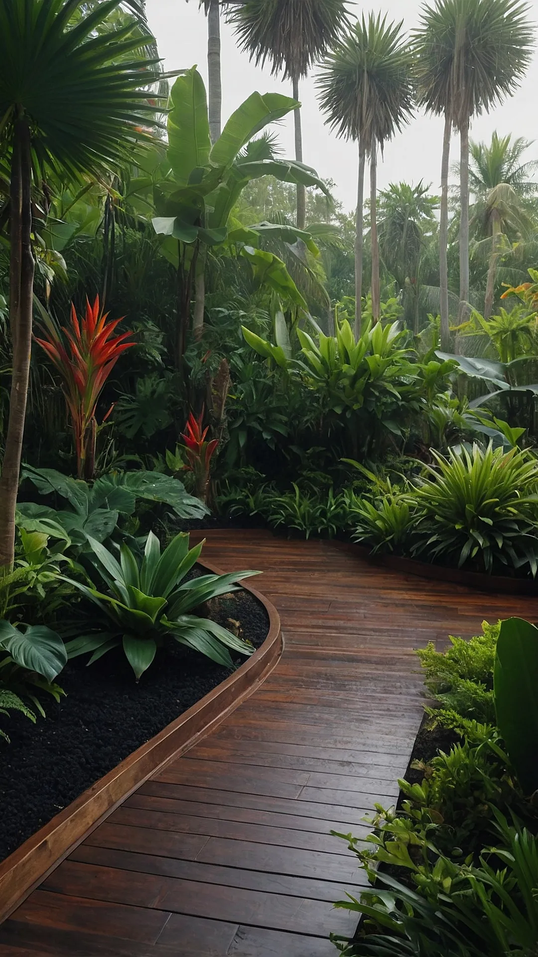 Tropical Blooms at the Entrance
