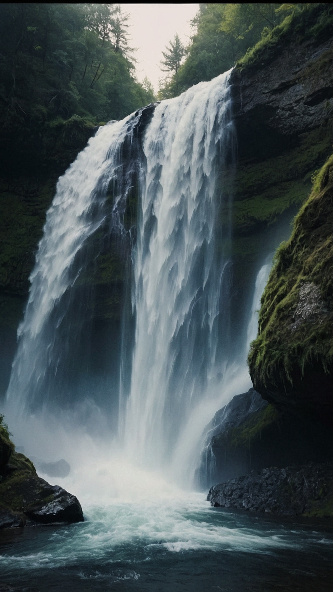Tranquility Falls: Peaceful Waterfall Wallpaper Styles