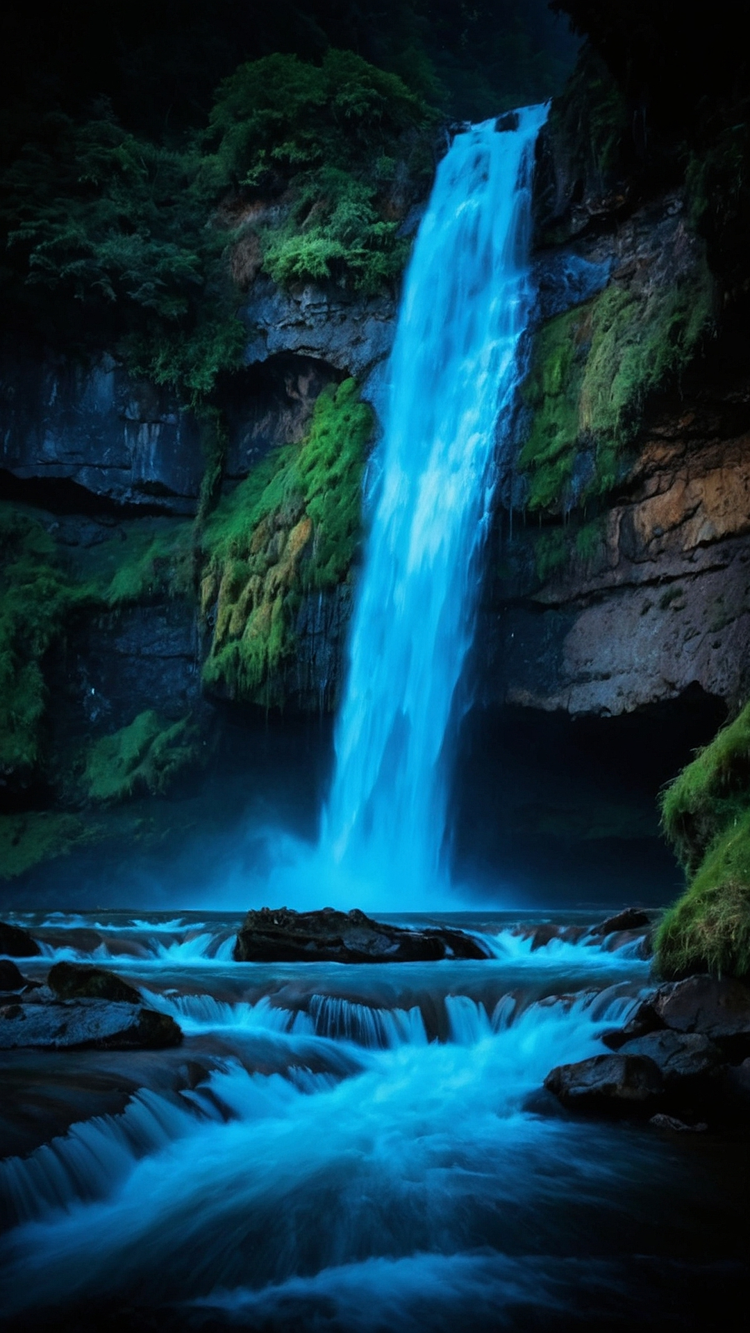 Tumbling Waters: Dynamic Waterfall Wallpaper Showcases