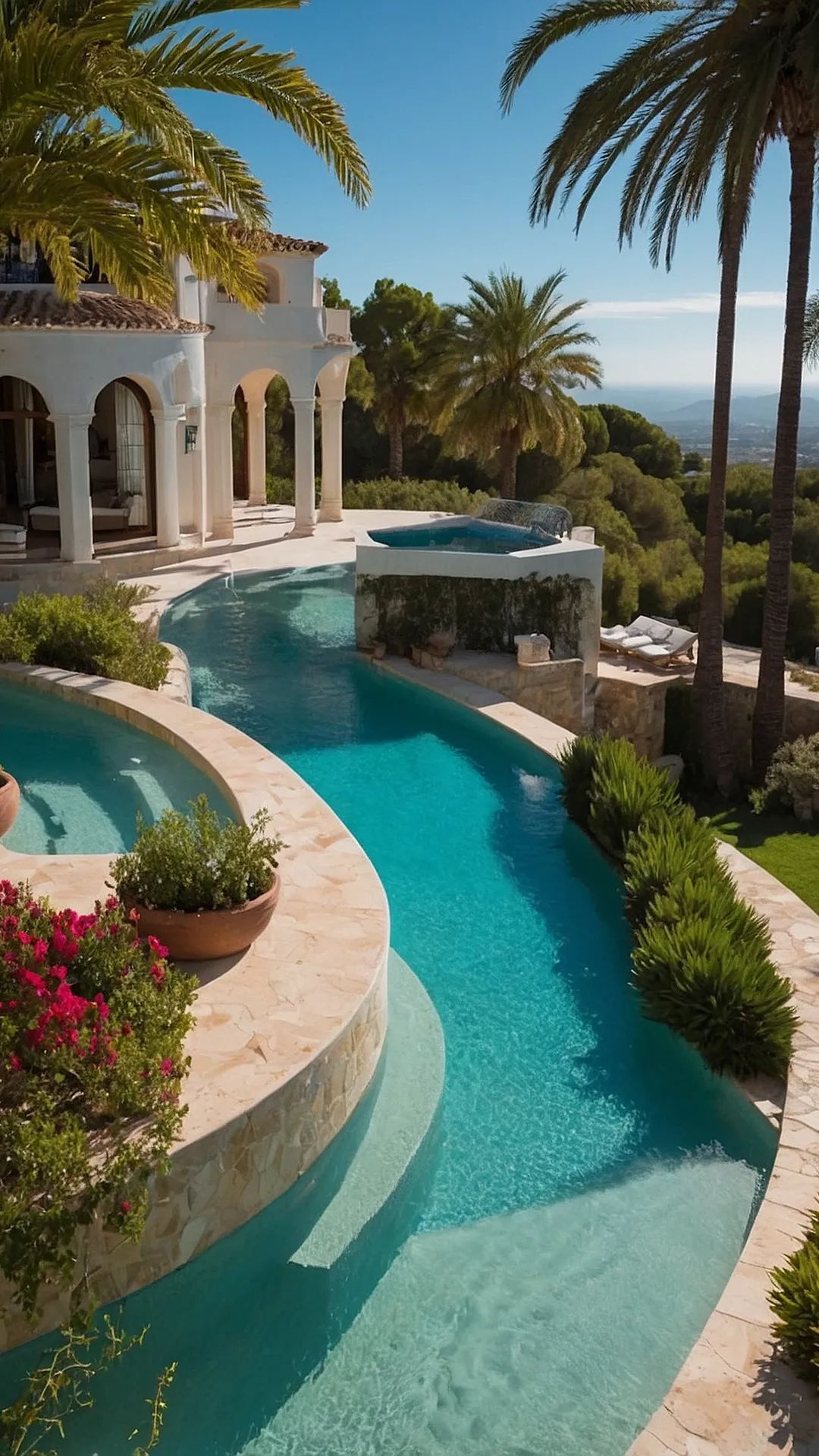 Azure Escapes: Spanish Villa Fantasies