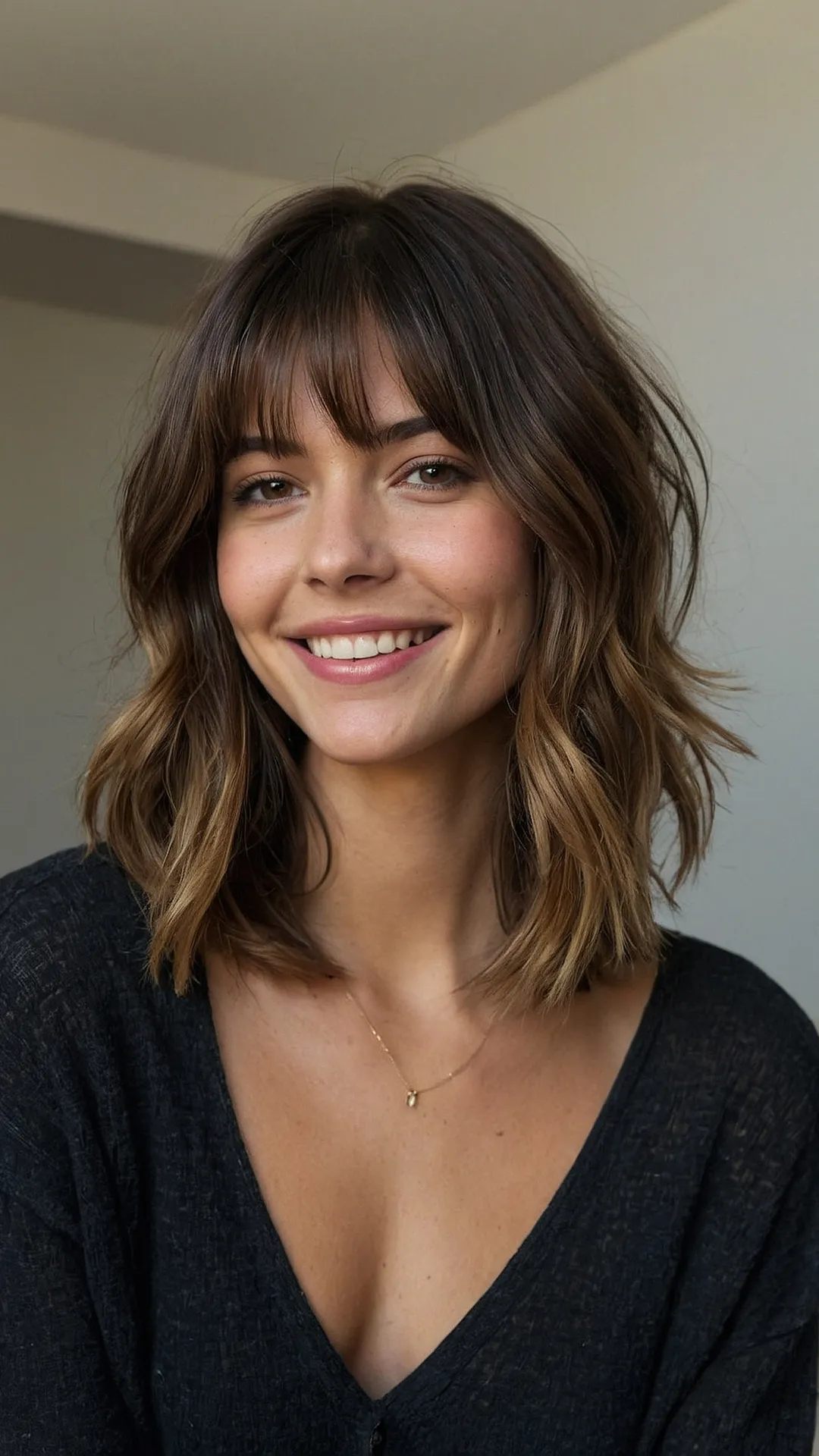 Chic Layers: Shoulder Length Haircut Ideas