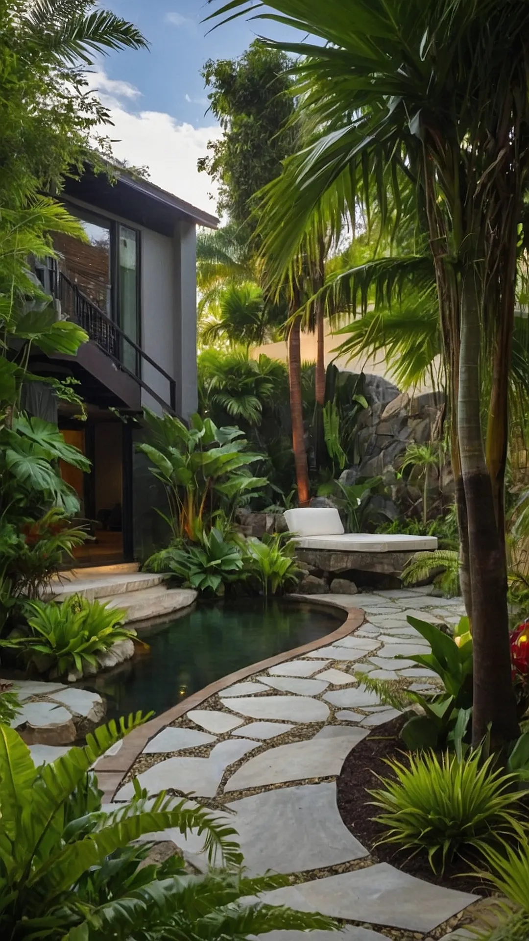 Jungle Retreat: Lush Tropical Backyard