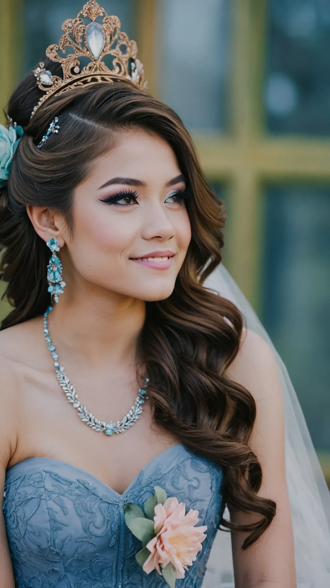 Majestic Tresses: Quinceañera Crowning Glory